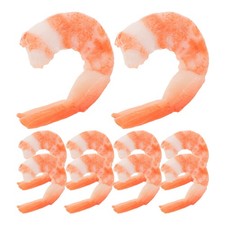 10 Pcs Lifelike Plastic Cooked Shrimp Simulation Model For Party Display Decor