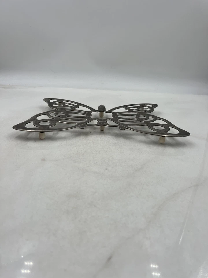 Butterfly Metal Trivet Hot Plate Stand with Feet Kitchen Countertop Decor - Image 4 of 4