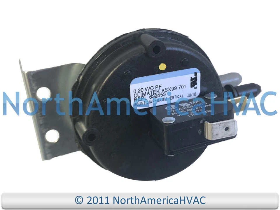 Furnace Air Pressure Switch Fits Nordyne Intertherm Miller 632332 6323320 0.20"