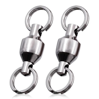 Ball Bearing Swivel with Split Ring Speed Clips Stainless Quick Change Connector