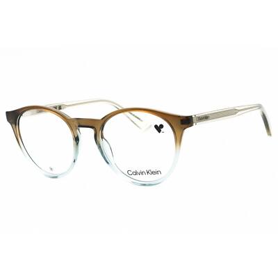 Calvin Klein Unisex Eyeglasses Khaki/Azure Round Full Rim Frame CK23549 342