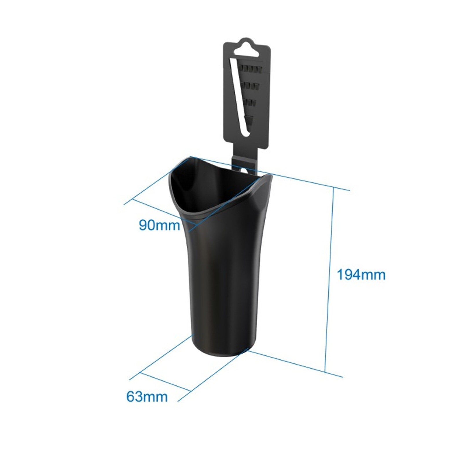 Compact ABS Folding Umbrella Cup Holder 194x90x63mm for Small Umbrellas