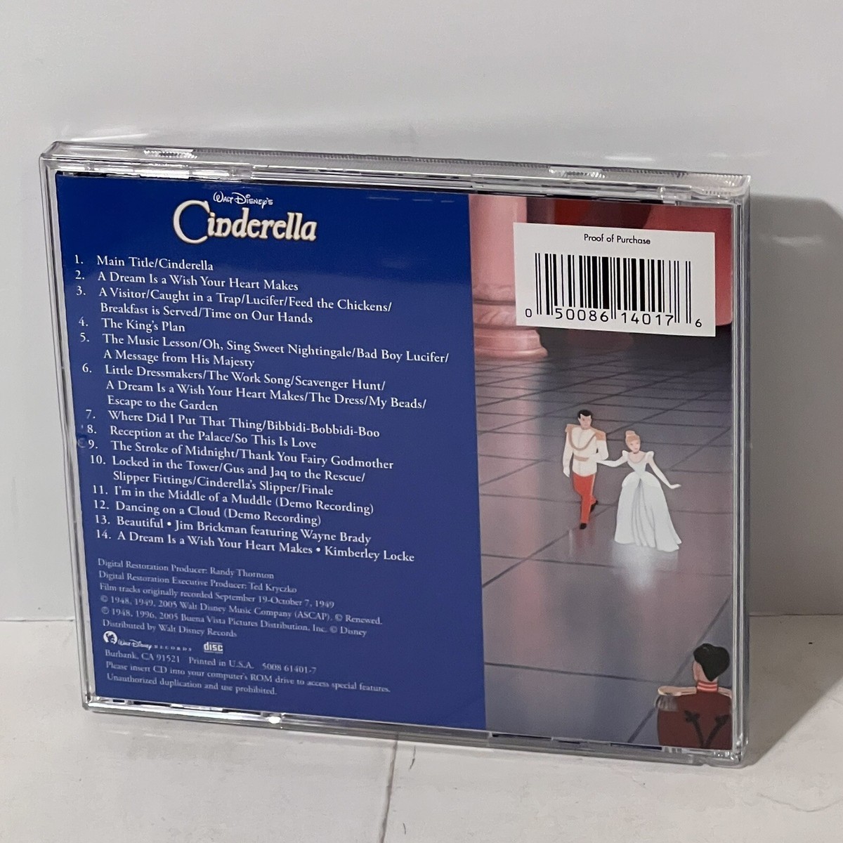 Cinderella 1950 Original Motion Picture Soundtrack by CD 2005 Walt