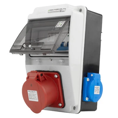 Wandverteiler XS-S 16A 2x230V IP44 Stromverteiler Komplett Verdrahtet Doktorvolt - Bild 1 von 4