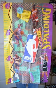 NBA - 6' All-Star Growth Chart (Bird, Johnson, Wilkins & K. Johnson) - VINTAGE