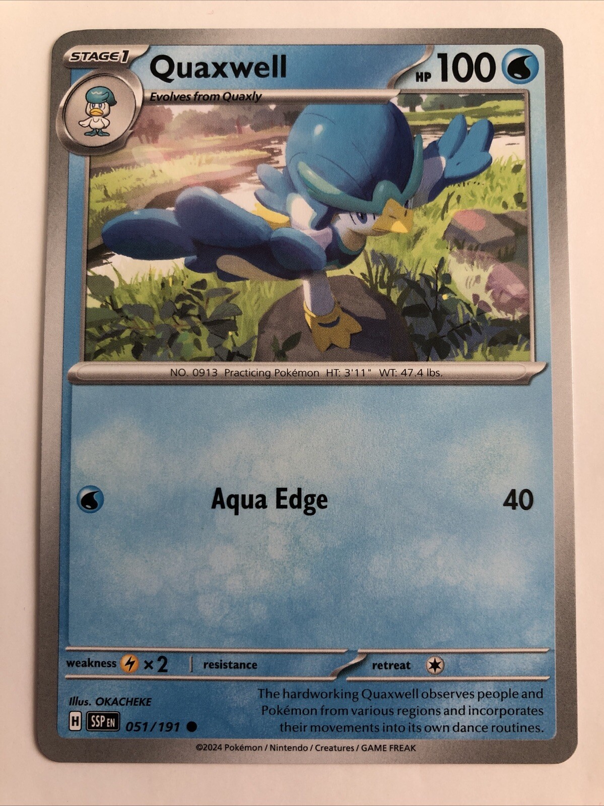 Pokémon TCG Surging Sparks Quaxwell 051/191 NM