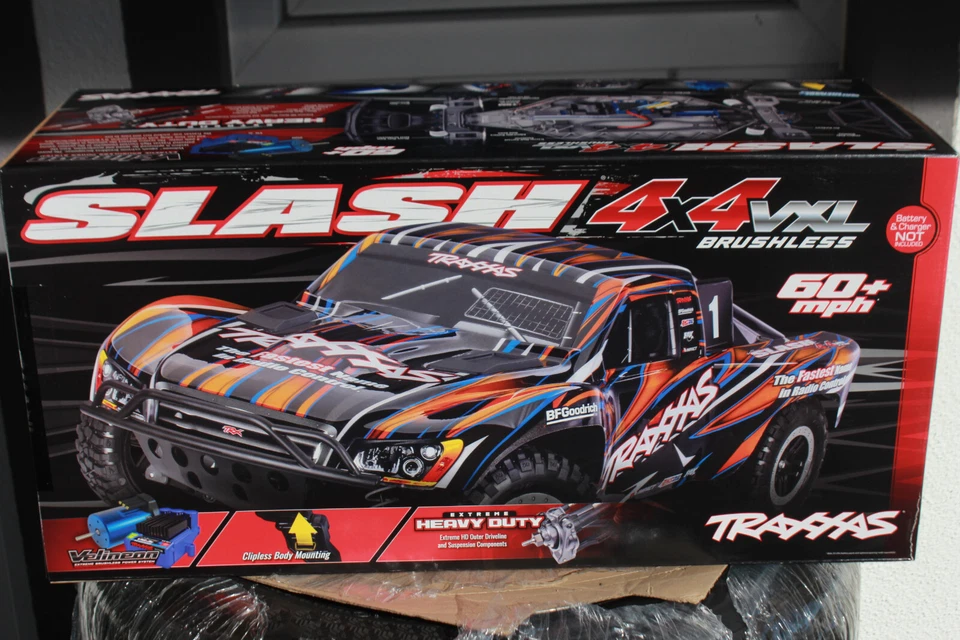 Traxxas TRX 68386 BLAU Slash 4x4 VXL Clipless 1:10 Short-Course NEU OVP BLUE - Bild 3 von 4