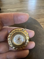 Vintage Swiss Fieldston Antimagnetic Watch Pendant Gold Tone Runs