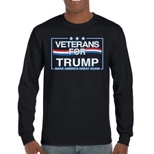 Veterans for Trump Make America Great Again Long Sleeve T-shirt MAGA Vote Red