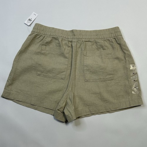 Gap Womens Linen Pull-On Khaki Shorts Size Medium Drawstring Cargo Pocket - Picture 2 of 9