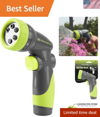 Versatile Garden Hose Nozzle - 6-Pattern Watering Solution with Leak-Free Seal