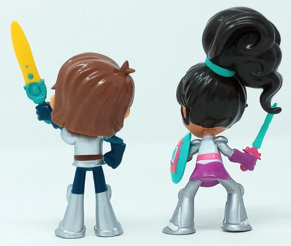 Figuras Princesa Caballero Nella y Garrett 3.5" 2017 2018 Viacom Nickelodeon Foto 3 de 4