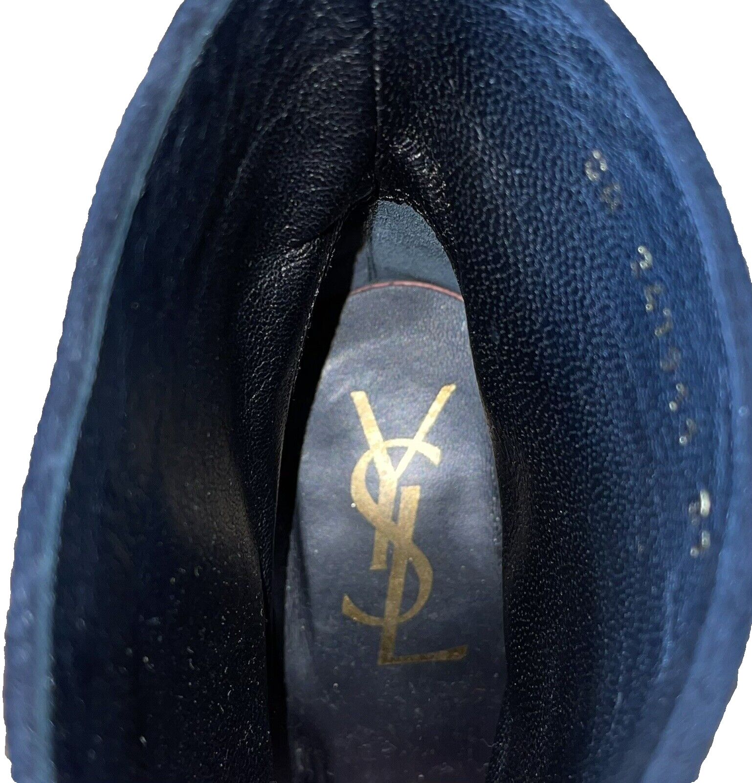 SAINT LAURENT YSL PELLE SCAMOSCIATA NERA TACCO A STILETTO TRIBUTO STAMPA LEOPARDATA PLATEAU MISURA 4