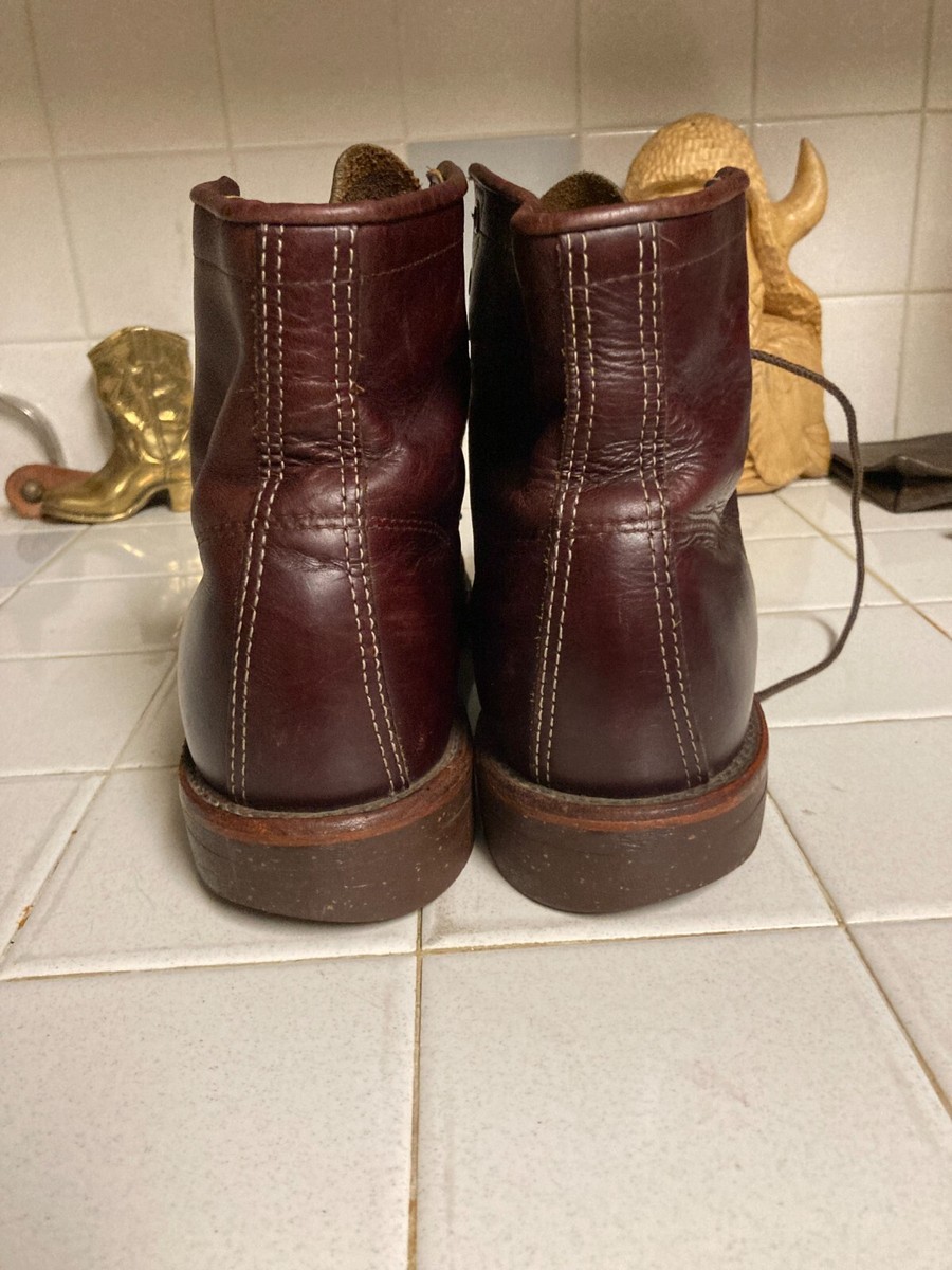 CHIPPEWA OXBLOOD LEATHER LACE UP ENGINEER USA HANDCRAFTED  display picture 3