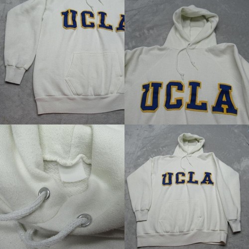 UCLA Hoodie Youth Large White Pullover Pocket Fleece Lightweight Sweatshirt Hike