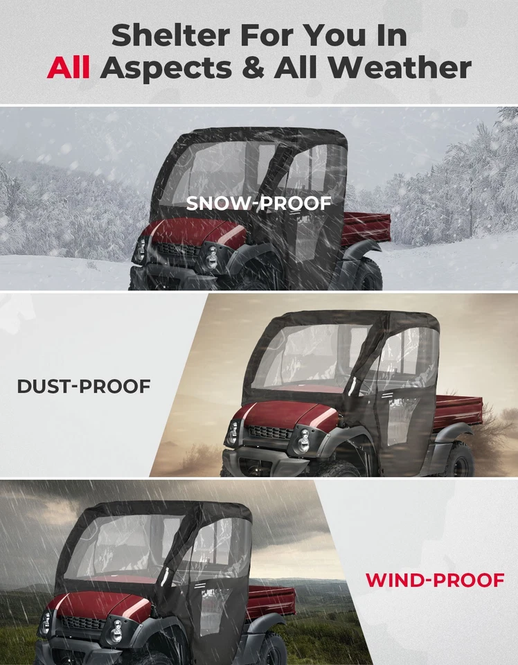 Комплект корпусов кабины вездехода для Kawasaki Mule 600 610 4x4 XC 2005-2016 - Изображение 2 из 4