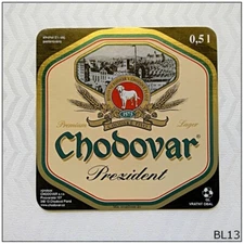 Chodovar Prezident Beer Label (BL13)