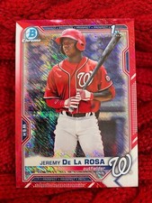 2021 Bowman Chrome Jeremy de la Rosa Red Shimmer 4/5 Color Match