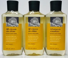 3 Bath & Body Works AFTERNOON SUNSHINE Body Wash Shower Gel