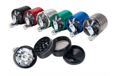 2.5 Inches (63mm) 4 Piece Hand Crank Grinder Kitchen Spice Herb Grinder Crusher