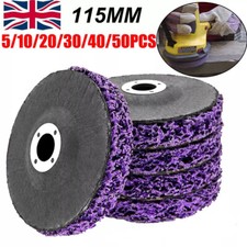 5-50pcs 115mm Poly Strip Wheel Discs Paint Rust Remove Abrasive Angle Grinder UK