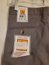 NWT A+ Easy Care Boys Grey School Uniform Pants Size 27x22.5 Husky Large 14
