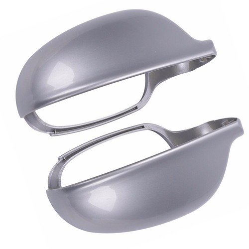 Silver Rearview Mirror Door Cap Cover For VW Golf Rabbit Jetta MK5 Left+Right - Picture 3 of 5