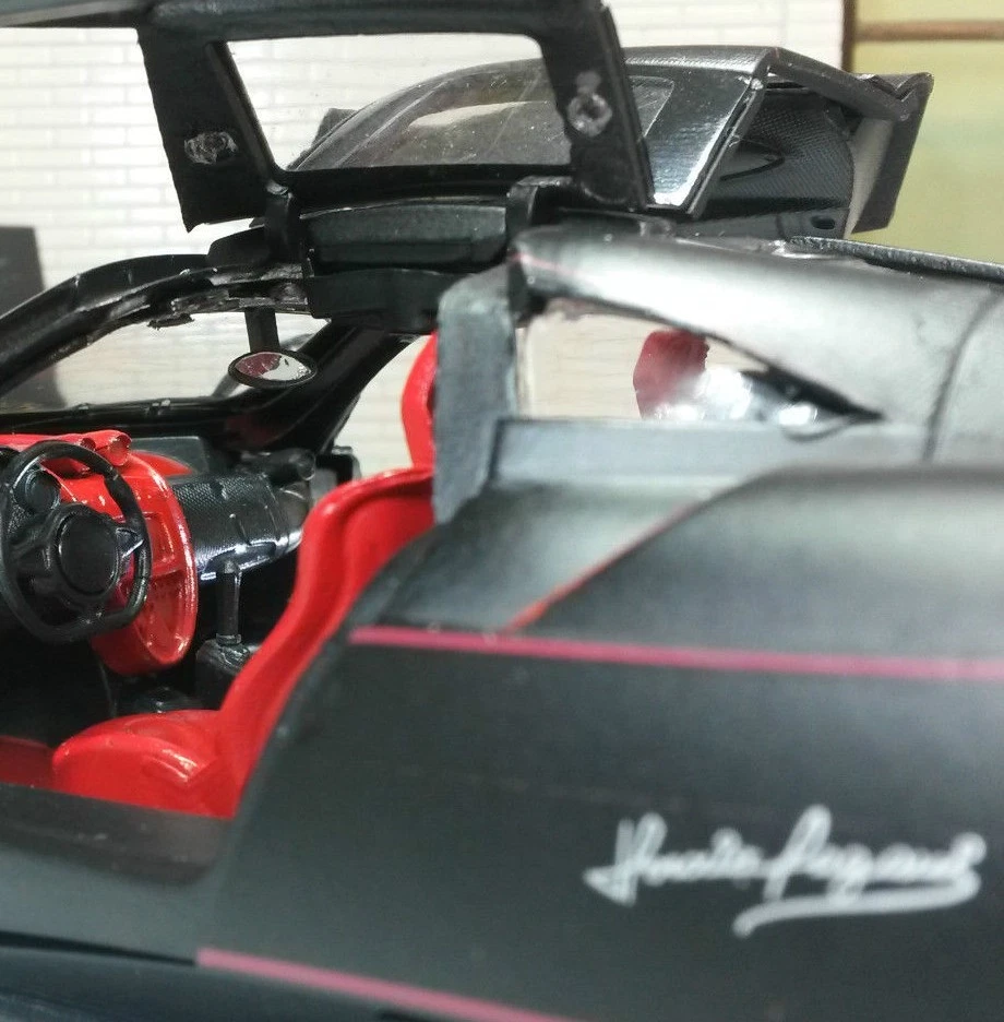 1:24 Pagani Huayra Black 2012 Detailed Motormax Diecast Scale Model Matt Satin - Image 4 of 4
