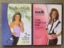Leslie Sansone 4 DVD Disc Lot Walk Slim - Walk to the Hits - 3 Mile Weight Loss