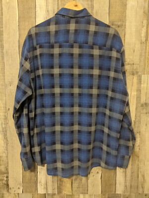 Vintage 80's Chandler Plaid Flannel Shirt Vtg Work Rockabilly