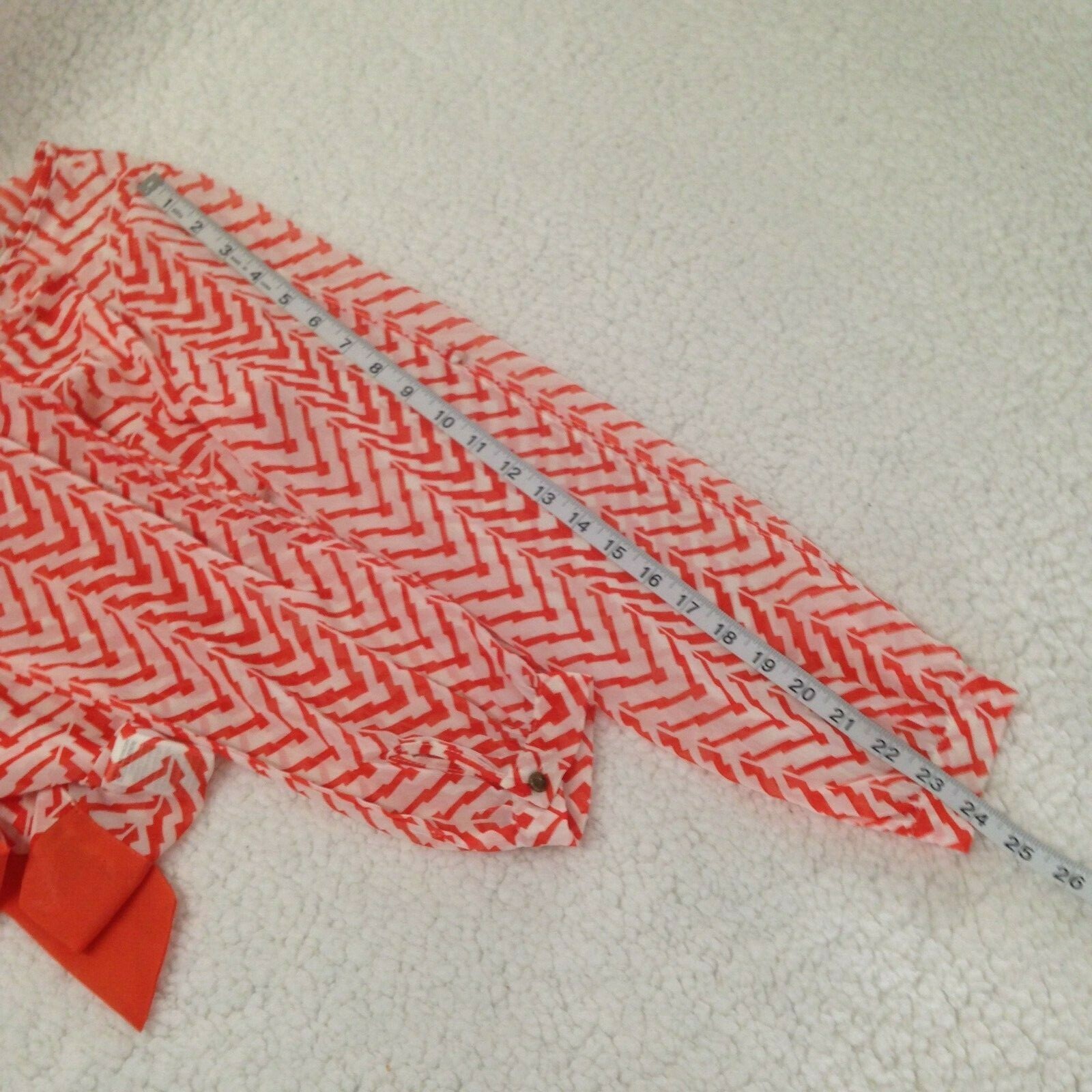 UMGEE Small White/Orange Sheer Split Back Split S… - image 6