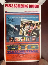 Big Wednesday SIGNED x3 Surfer movie (1978) Super RARE Press Screen Poster
