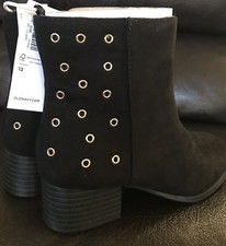 NWT Old Navy Little Girls  Size 12 Little Black Boots, So Adorable  