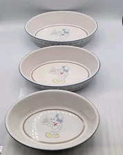 Disney Parks Set Of 3 Nesting Oval Baking Dishes. Authentic Original Disney...