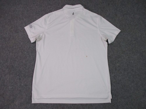 Camicia Johnnie-O Uomo Large Bianca Golf Performance Casual Stretch Wicking LEGGI ^ - Foto 8 di 18
