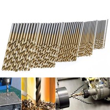 50pcs Cobalt Hélicoïdal Foret Mèche Fraise 1.0-3.0mm HSS Percage Perceuse Forage