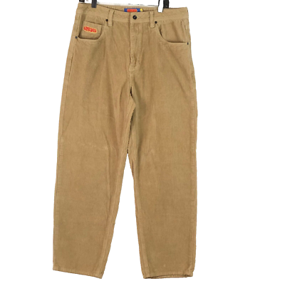 Vintage Empyre Relax Baggy Skater SK8 Corduroy Pants Brown Gold