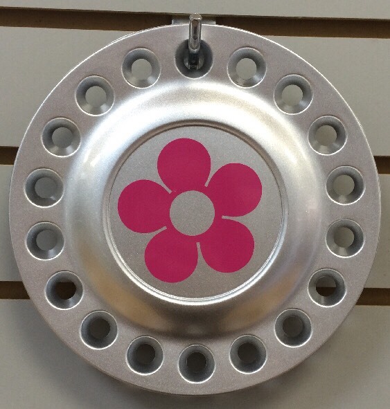 Set Of 4 Red Daisy Flower Hubcaps For VW Beetle (1998-2019) - 16 Inch Wheel Covers