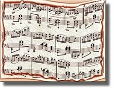 Music Notes Picture on Stretched Canvas, Wall Art Decor Ready to Hang!.