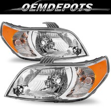 Headlights For 2009-2011 Chevy Aveo5 Aveo 5 Halogen Headlamp Sets W Bulbs