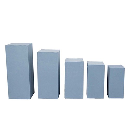5 Rectangular Pedestal Fitted Spandex Display STAND COVERS Set Party Decorations - Picture 2 of 63