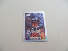 1994 MARVEL MASTERPIECES HOLOFOIL CARD CARNAGE SIGNED GREG HILDEBRANDT, COA, POA