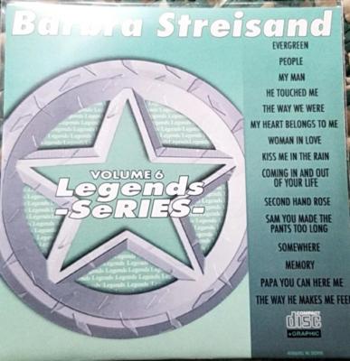 LEGENDS KARAOKE CDG BARBRA STREISAND OLDIES  #6 CD+G KISS ME IN RAIN,EVERGREEN !