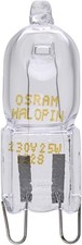 2X OSRAM OVEN HALOPIN 25W G9 HALOGEN CAPSULE BULB,Warm White-