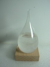 Small Fitzroy Storm Glass On A Wooden Stand