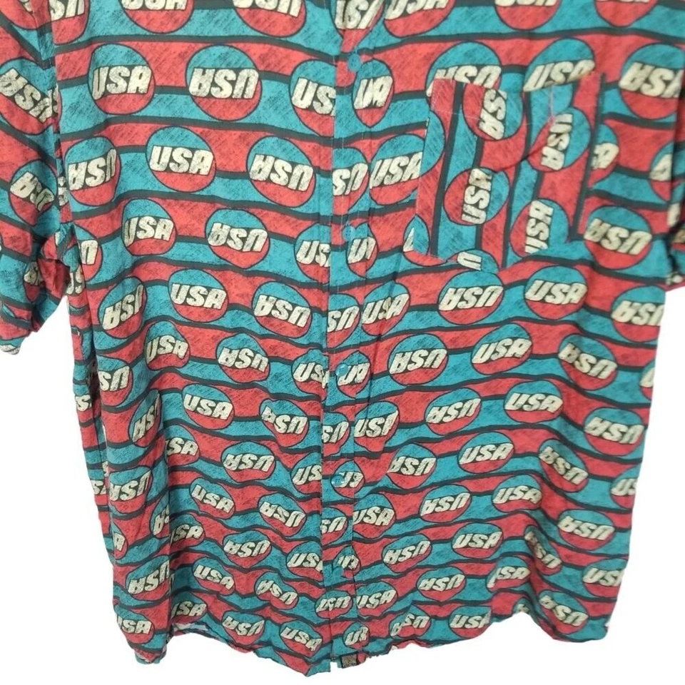 Lularoe Shirt Button Down Shirt Men XL Printed Shirt Casual Shirt Collared Shirt - Image 4 of 4