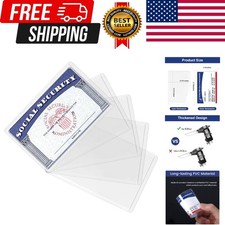 5 Pack New Medicare Card Holder Protector Sleeves, 12Mil Clear PVC Soft Water...
