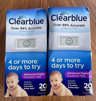 2 x 20 Boxes Of Clearblue Advanced Digital Ovulation Test New ex 12/31/26