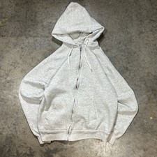 True Vintage 80s Blank Fleece Lining Zip Up Hoodie