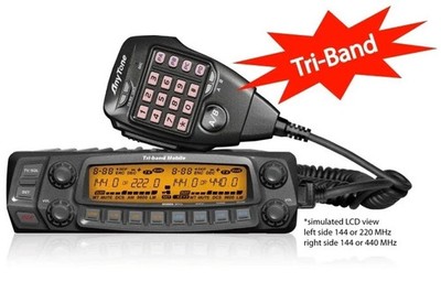 New Anytone AT-5888UV III Tri-Band 40-50W 144 & 220 & 440MHz  Mobile Radio NIB